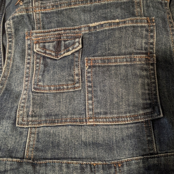 Free People - Backless Denim Dungaree Overalls | Size 27 | Dark Brady Wash Blue - Picture 10 of 16